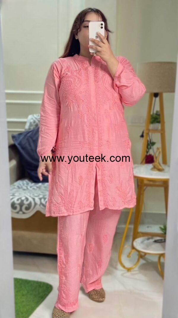 chikankari pant set