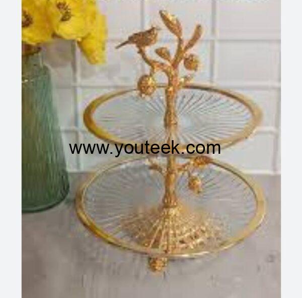 Luxury glass metal platters enhancing special events