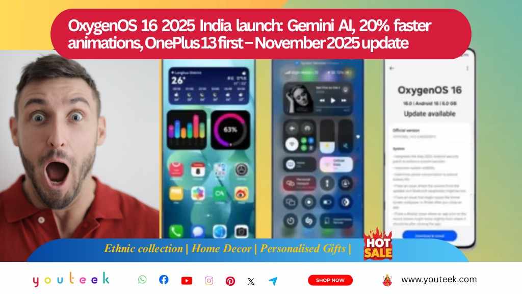 OxygenOS 16 2025 India launch