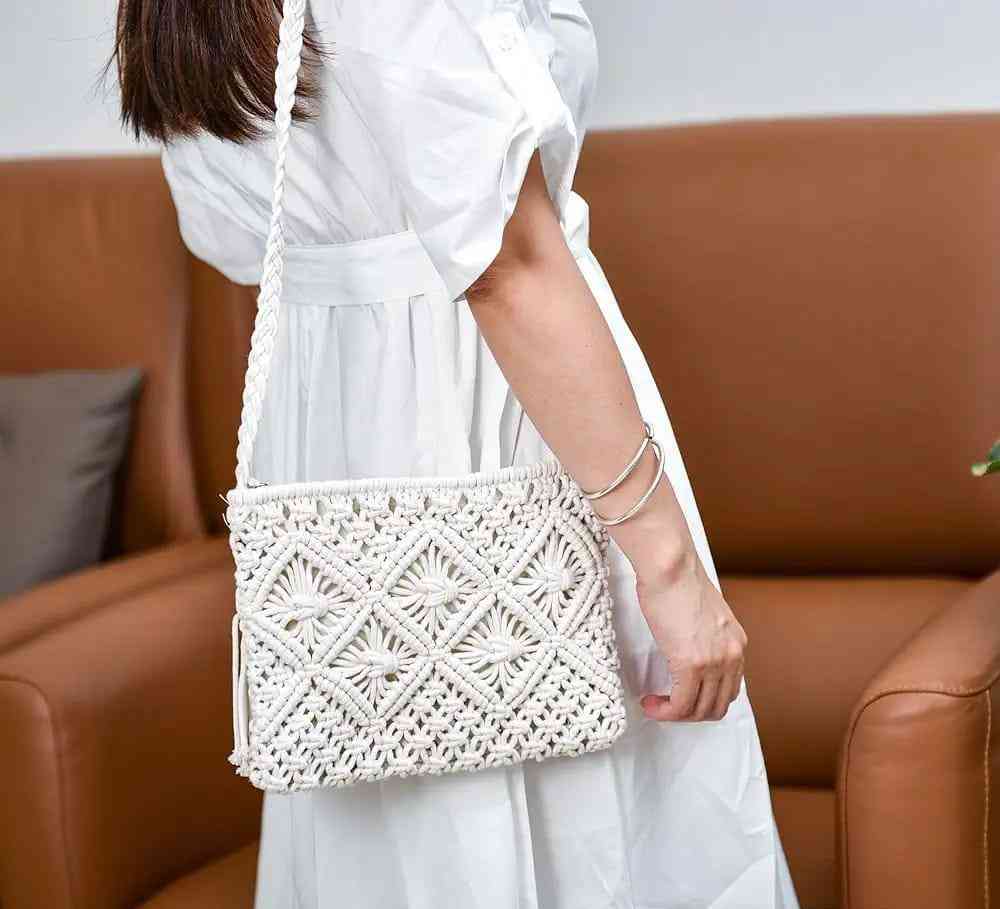 Macrame Knotted Hand Bag 2026 - Trendy Boho Handmade Ladies Purse from Youteek 2 <p dir="auto">Handmade macrame knotted handbag with mesh weave design. Trendy, lightweight ladies purse – perfect for casual boho style!</p> macrame knotted hand bag 2026