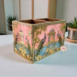 wooden cutlery holder