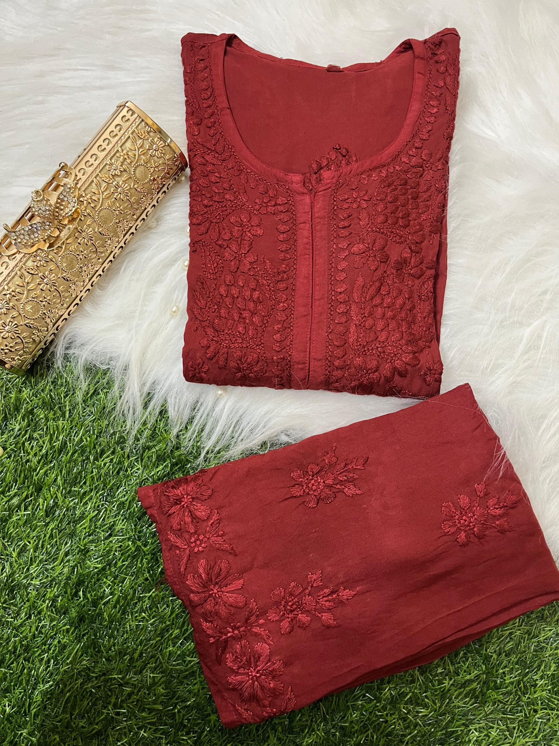 Premium Rayon 2 Piece Kurti Combo Set with Tone-to-Tone Lucknowi Chikankari Hand Embroidery 2026 1 <p dir="auto">Elevate your ethnic wardrobe with this premium rayon 2 piece kurti combo set featuring tone-to-tone Lucknowi Chikankari hand embroidery. Perfect for daily wear to festive occasions, available in sizes 36-48 with approx 46" length for graceful fit</p> lucknowi chikankari