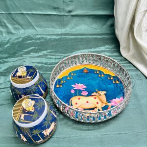 Beautiful Metal Tray with Bowl Set 2026 – Elegant Serving Luxury Organizer