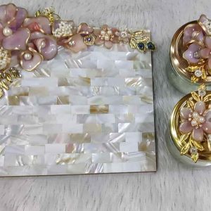 resin flower square platter