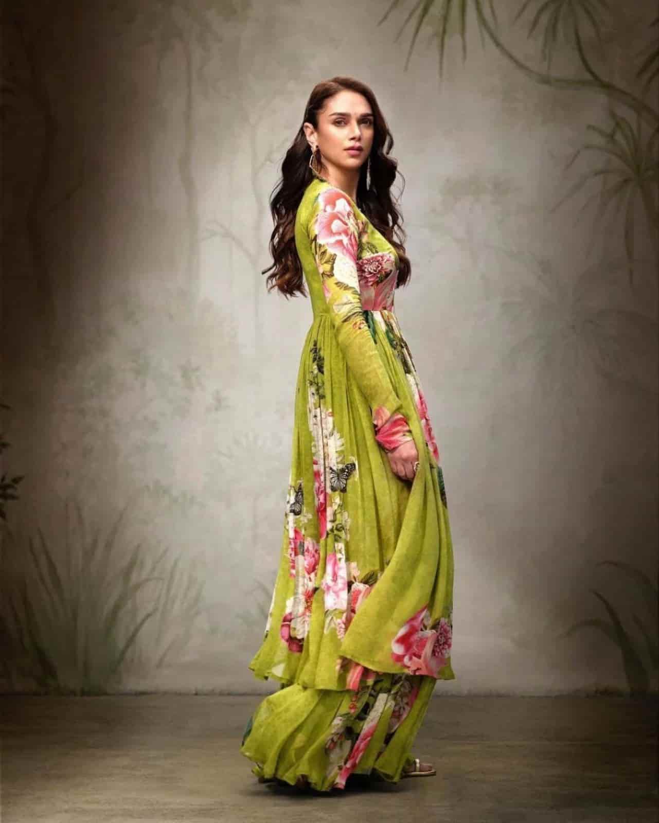 aditi rao floral kurta palazzo set