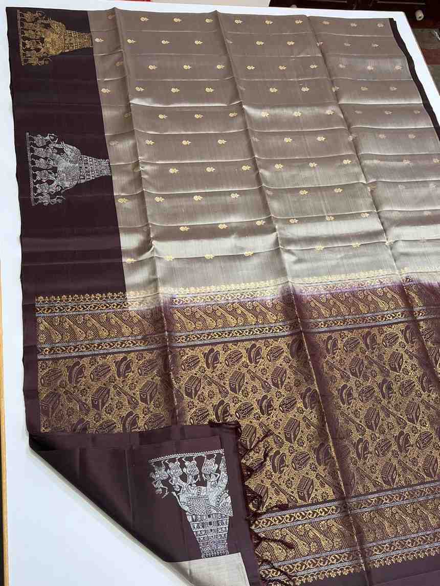 Kanchipuram Pure Handloom Soft Silk Saree 2026 Fancy Design | Silk Mark Certified 3 <p dir="auto">Kanchipuram Pure Handloom Soft Silk Saree with Fancy Design, Double Warp and Silk Mark Certificate. Rich pallu work, full length 6.25m in unique colors for festive appeal. Lightweight premium quality silk saree perfect for weddings, celebrations and special occasions with authentic craftsmanship.</p> Kanchipuram Pure Handloom Soft Silk Saree 2026 Fancy Design | Silk Mark Certified - Image 3