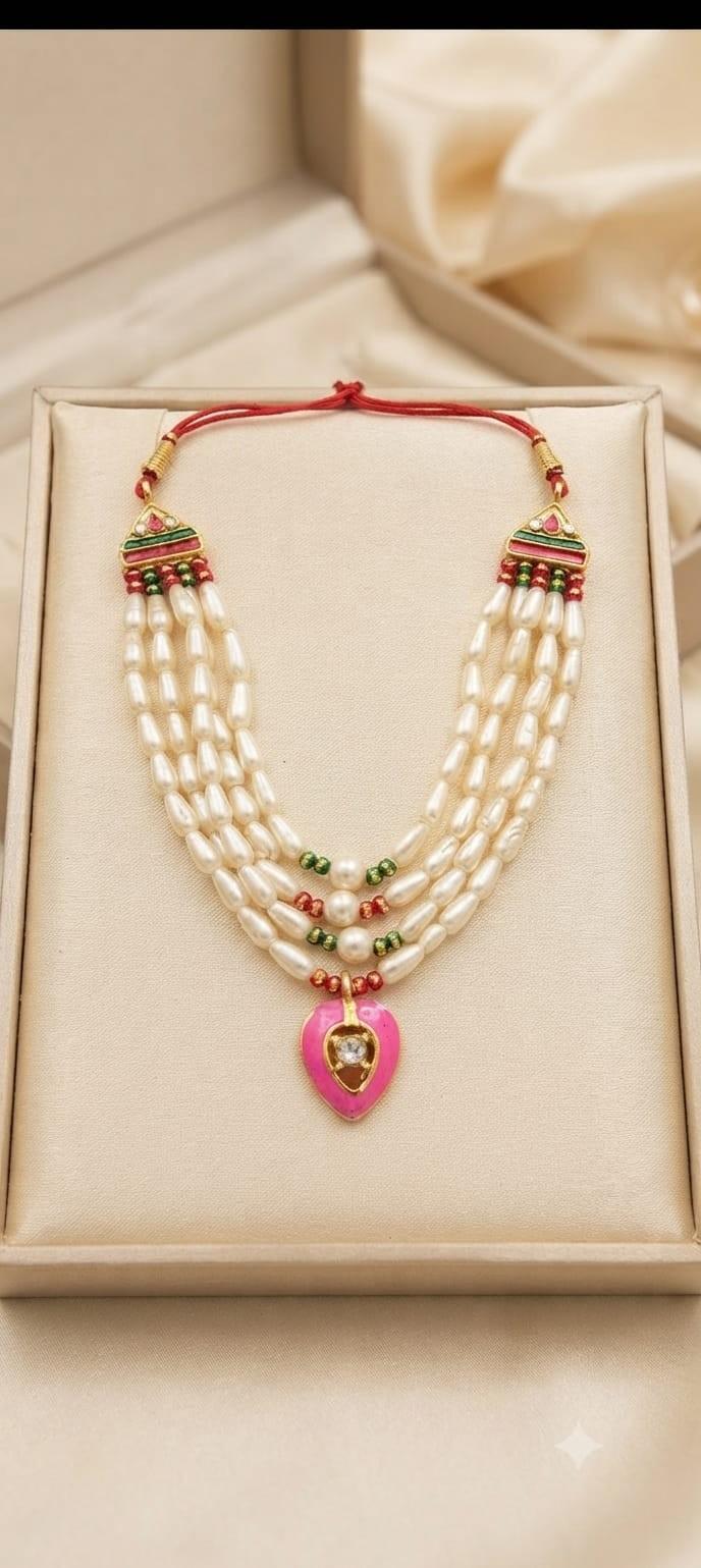 Laddu Gopal Moti Mala 4-5 No | Authentic Pearl Necklace | Youteek 2 Elegant Laddu Gopal Moti Mala crafted with lustrous pearls for 4-5 No. idols. Adds divine charm and simplicity to your Laddu Gopal Ji’s daily look. Laddu Gopal Moti Mala 4-5 No | Authentic Pearl Necklace | Youteek - Image 2