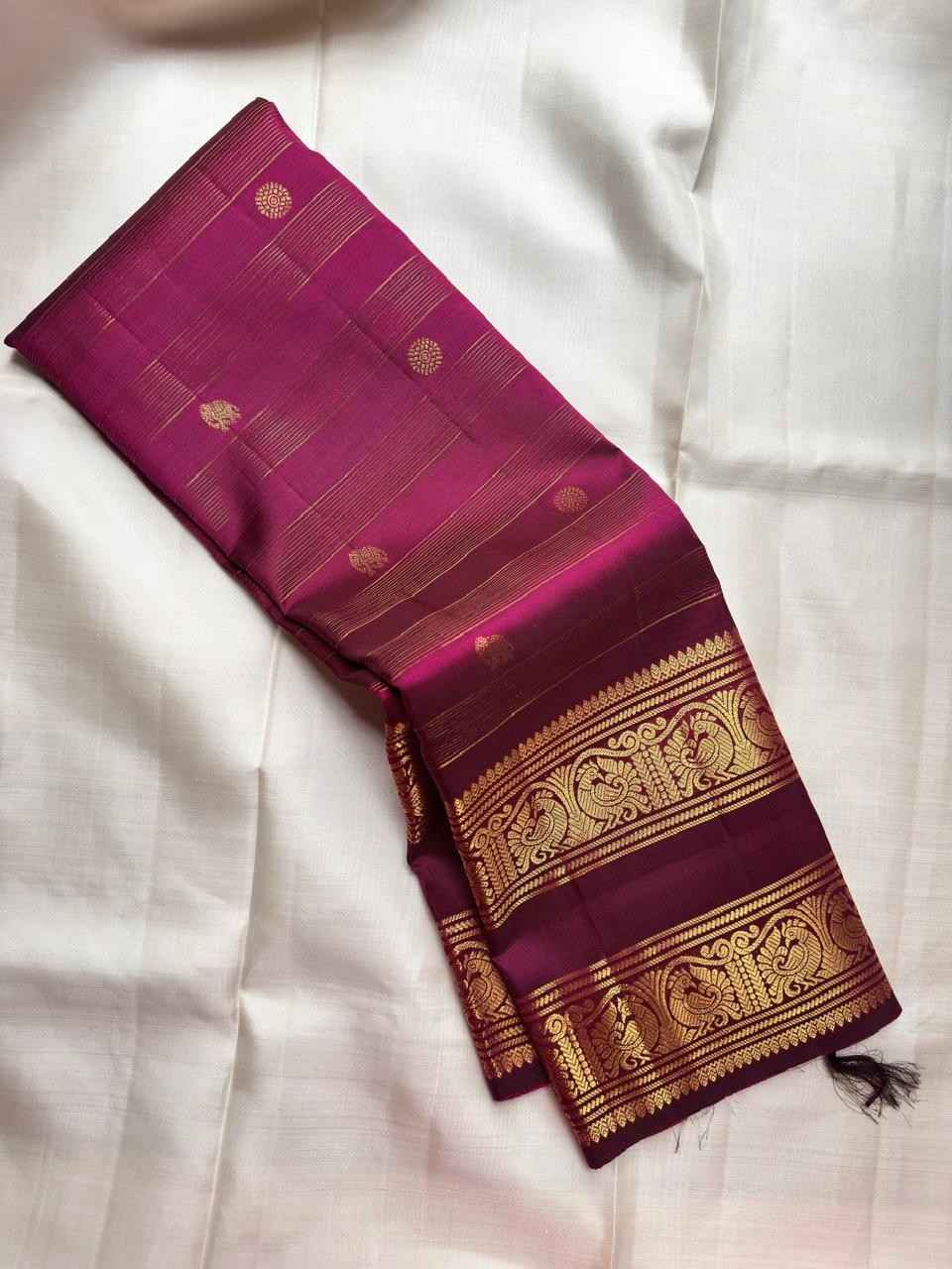 Pure Handloom Kanchipuram Silk Saree 2026 | Silk Mark Certified 4 <p dir="auto">Pure Handloom Kanchipuram Silk Saree with Silk Mark Certification. Premium quality handwoven pure silk offering rich drape, shine and traditional grandeur. Perfect for weddings, festivals and special celebrations with authentic Kanchipuram craftsmanship and superior comfort.</p> Pure Handloom Kanchipuram Silk Saree 2026 | Silk Mark Certified - Image 4