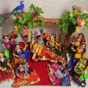 Radha-Krishna-with-Asht-Sakhi-Set
