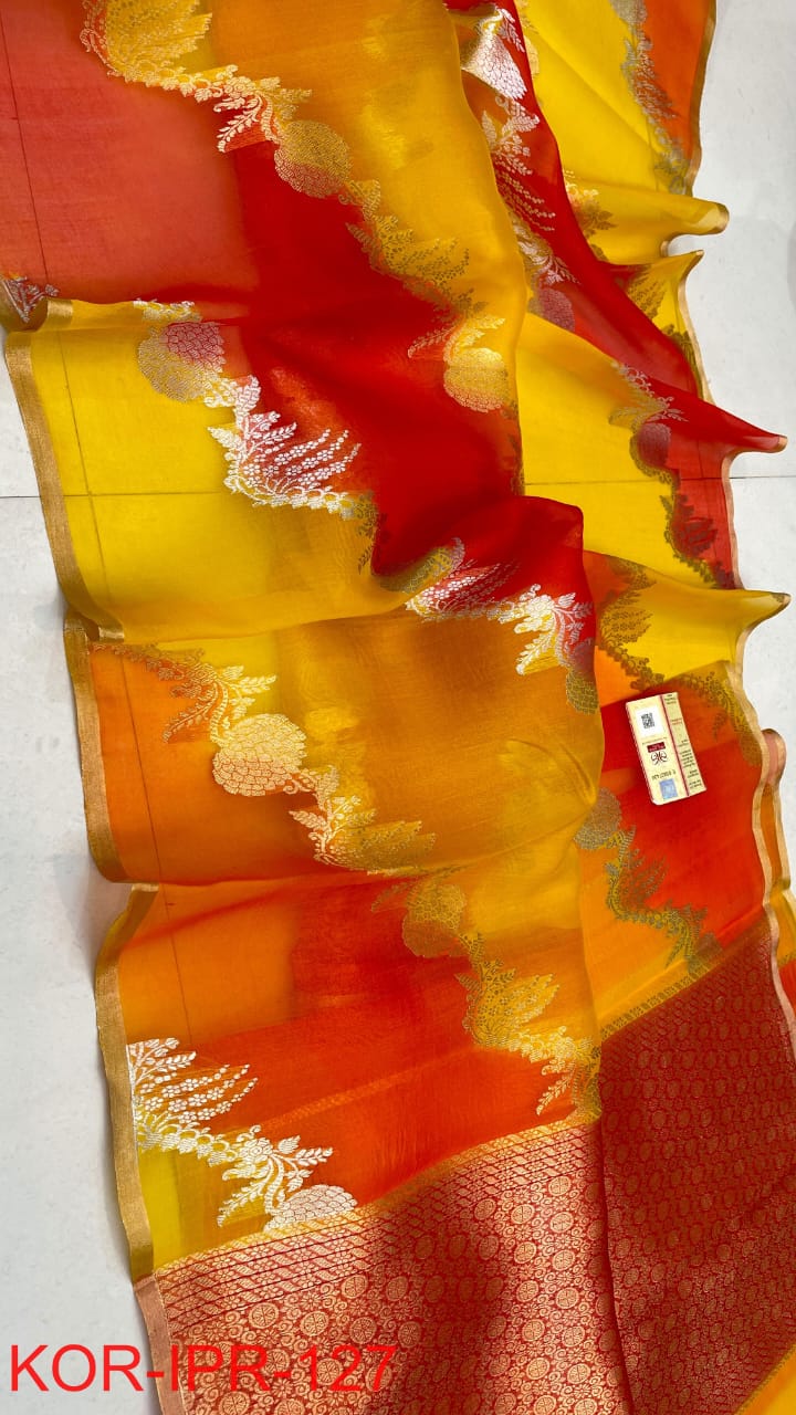 Pure Rangkat Kora Silk Handloom Saree 2026 | Elegant Aara Design Pallu & Silkmark Certified 9 Elevate your ethnic wardrobe with this Pure Rangkat Kora Silk Handloom Saree boasting a stunning Aara design pallu and premium silkmark certification. Crafted for effortless grace and traditional charm, it offers luxurious comfort with free shipping across India. Pure Rangkat Kora Silk Handloom Saree 2026 | Elegant Aara Design Pallu & Silkmark Certified - Image 9