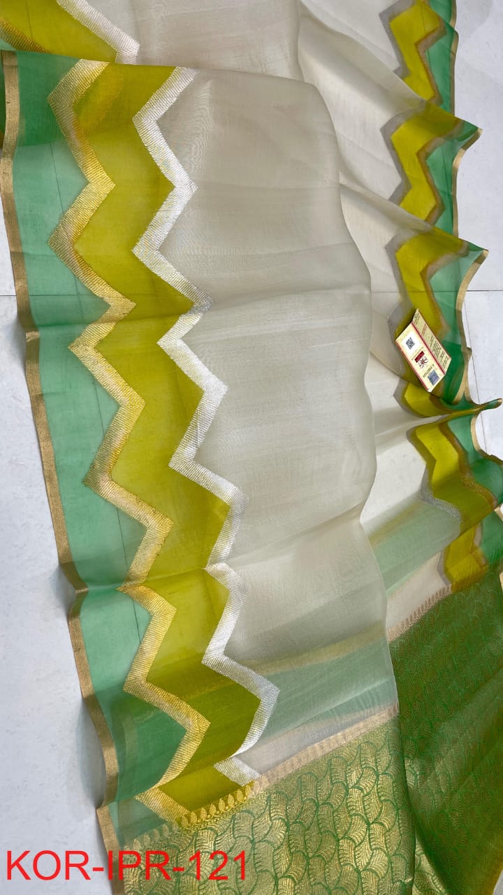 Pure Rangkat Kora Silk Handloom Saree 2026 | Elegant Aara Design Pallu & Silkmark Certified 8 Elevate your ethnic wardrobe with this Pure Rangkat Kora Silk Handloom Saree boasting a stunning Aara design pallu and premium silkmark certification. Crafted for effortless grace and traditional charm, it offers luxurious comfort with free shipping across India. Pure Rangkat Kora Silk Handloom Saree 2026 | Elegant Aara Design Pallu & Silkmark Certified - Image 8