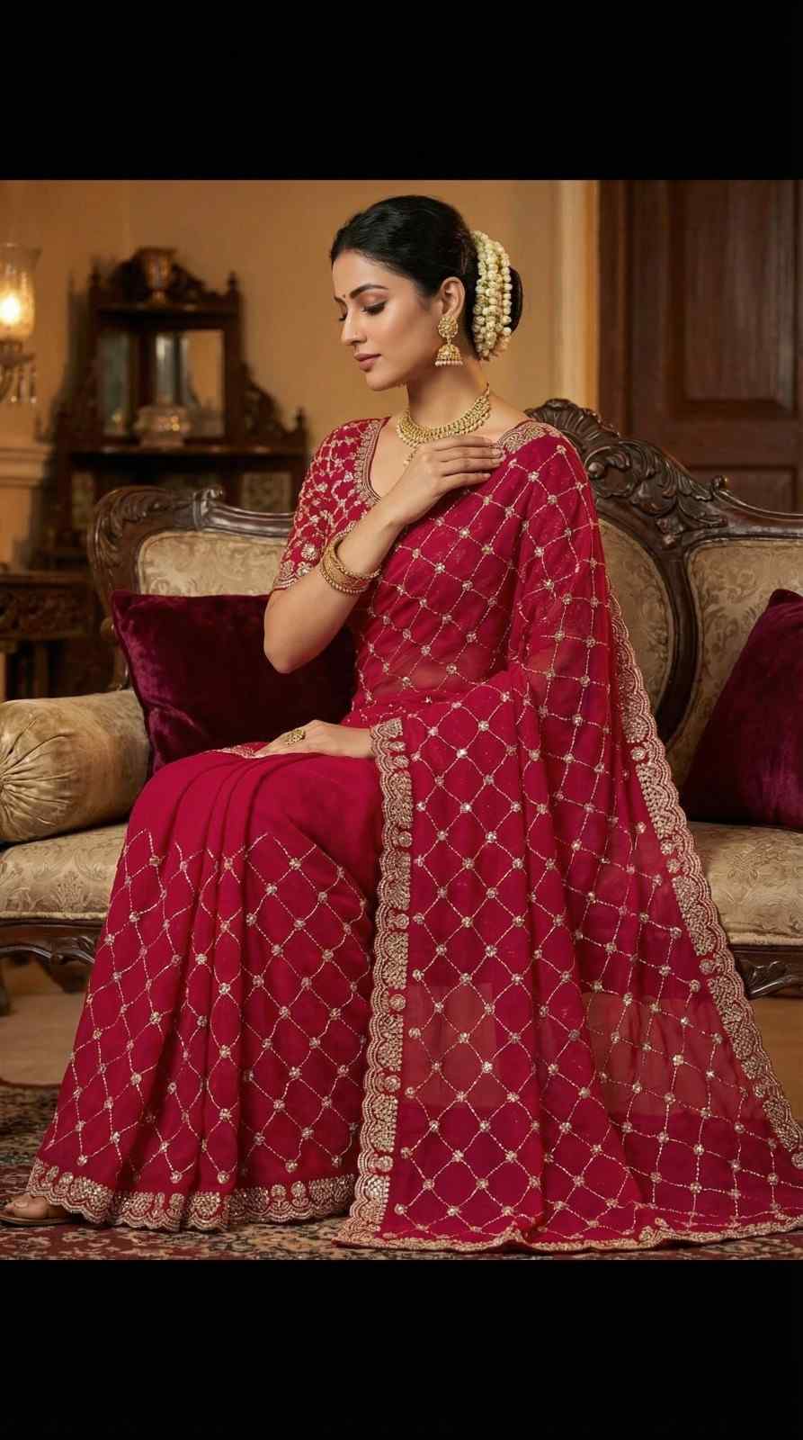 Chiffon Silk Sequence Embroidery Saree 2026 Festive Wear 1 <p dir="auto">Buy chiffon silk sequence embroidery saree 2026. Pure Fandy Chiffon Silk Saree with Beautiful Sequence Embroidery & Cut Work Border at actual price ₹1559. Limited flash sale stock!</p> chiffon-silk-saree,