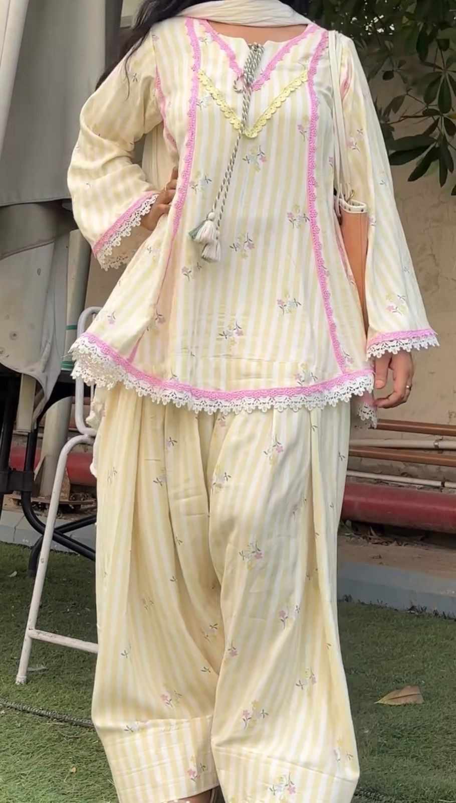 Natural Crepe Embroidered Top with Farshi Pant 1 <p dir="auto">Elegant natural crepe embroidered top with farshi pant set SRK-5356 featuring heavy pure natural crepe fabric, fully fancy sleeves and multi embroidery work. Includes fully stitched farshi pant and nazmin dupatta for a complete premium ethnic look.</p> crepe-embroidered-top-with-farshi-pant