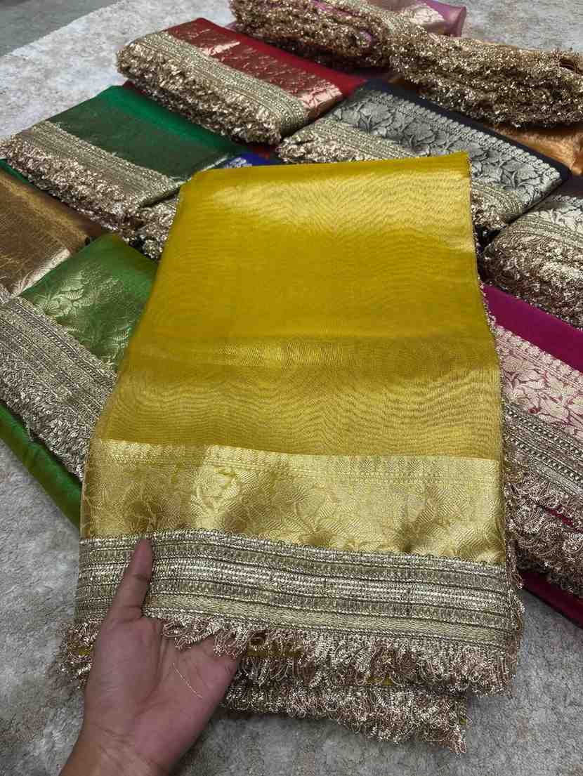 Designer tissue saree with stone work 2026 Royal Glamour & Festive Shine 2 <p dir="auto">Elevate your style with this viral designer tissue saree with stone work. Featuring lightweight tissue, 30no red zari, stone, moti, mirror pallu and Brocade blouse. Perfect for weddings & royal celebrations. Ready to dispatch!</p> Designer tissue saree with stone work 2026 Royal Glamour & Festive Shine - Image 2