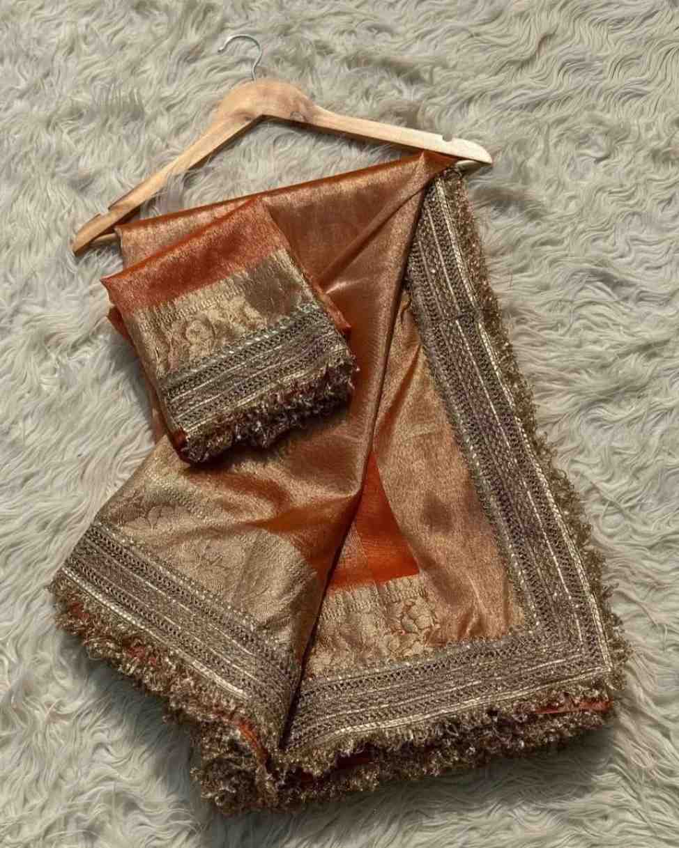 Designer tissue saree with stone work 2026 Royal Glamour & Festive Shine 4 <p dir="auto">Elevate your style with this viral designer tissue saree with stone work. Featuring lightweight tissue, 30no red zari, stone, moti, mirror pallu and Brocade blouse. Perfect for weddings & royal celebrations. Ready to dispatch!</p> Designer tissue saree with stone work 2026 Royal Glamour & Festive Shine - Image 4