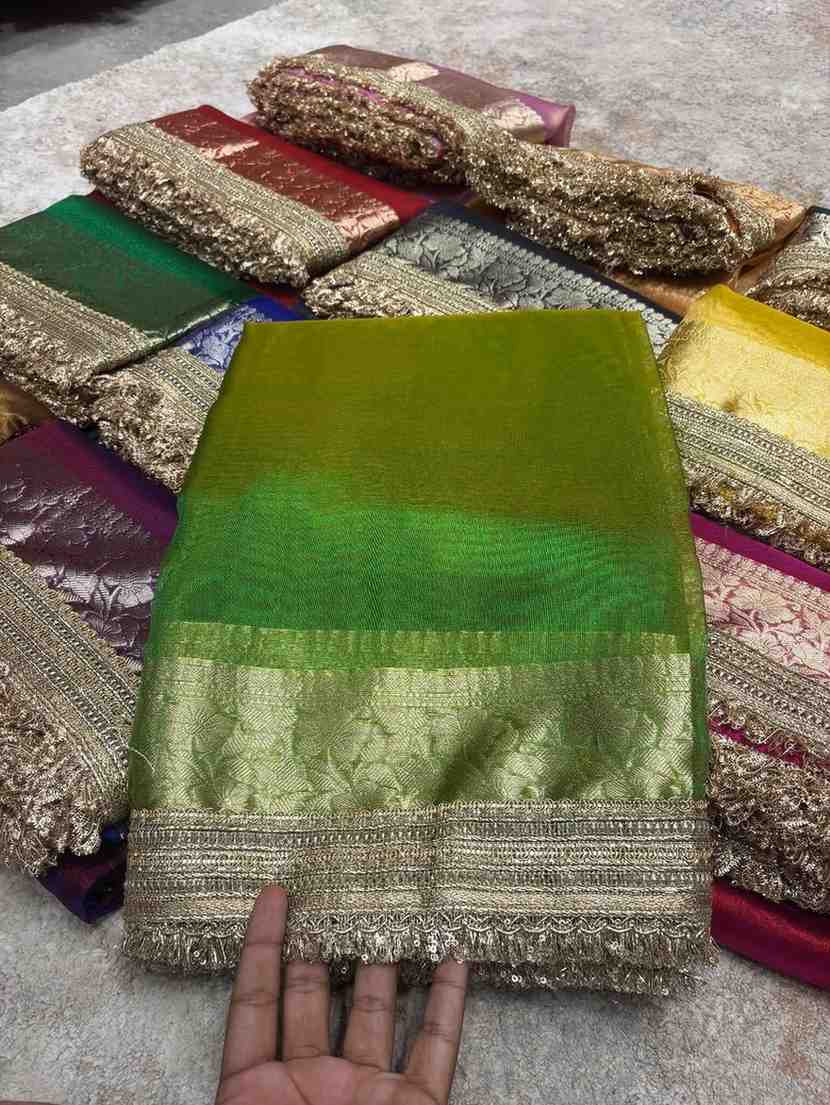 Designer tissue saree with stone work 2026 Royal Glamour & Festive Shine 3 <p dir="auto">Elevate your style with this viral designer tissue saree with stone work. Featuring lightweight tissue, 30no red zari, stone, moti, mirror pallu and Brocade blouse. Perfect for weddings & royal celebrations. Ready to dispatch!</p> Designer tissue saree with stone work 2026 Royal Glamour & Festive Shine - Image 3