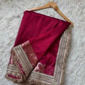 designer tissue saree with stone work