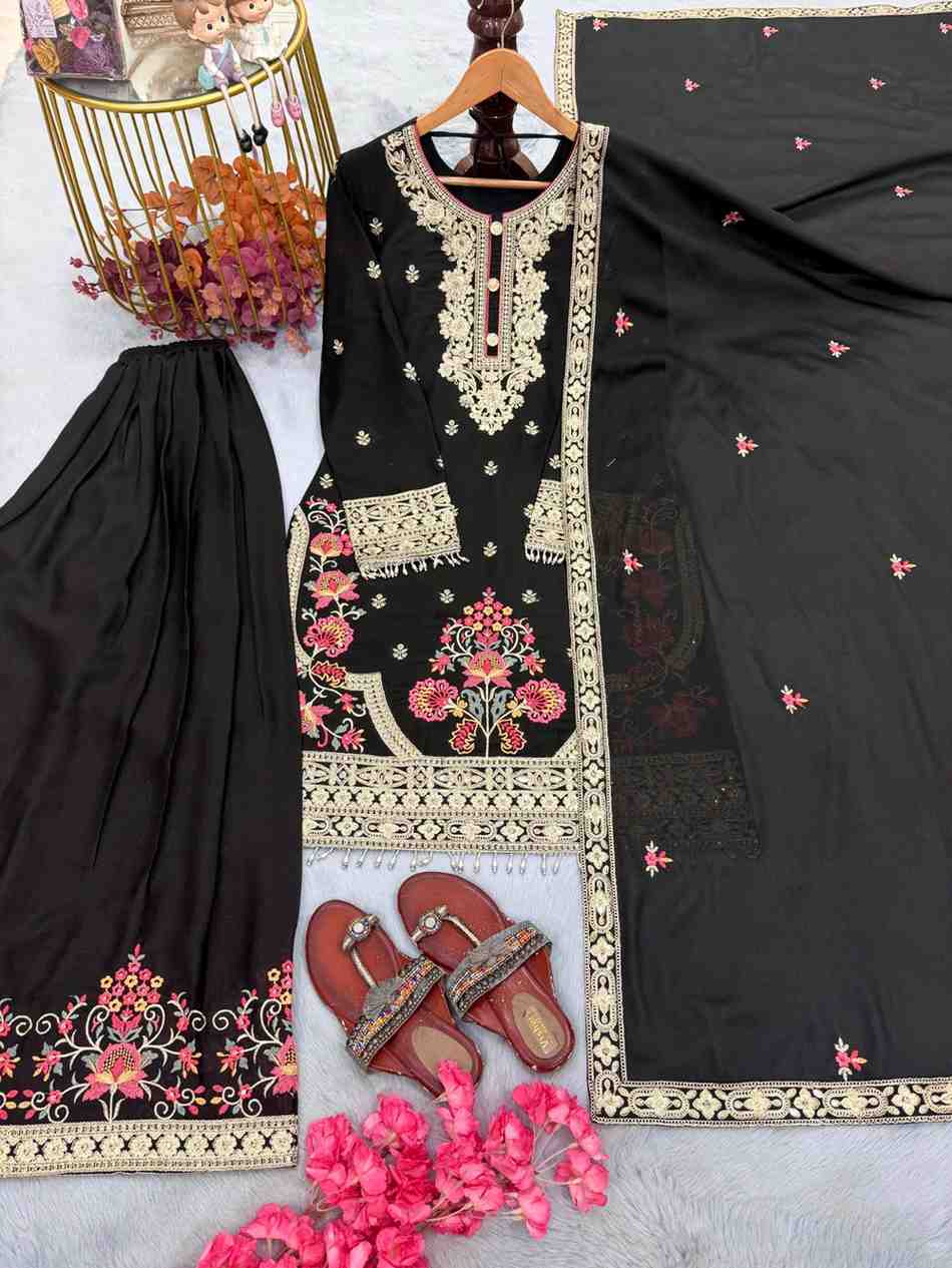 Georgette Sequence Embroidery Palazzo Set 2026 Party Wear Look 3 <p dir="auto">Heavy Star Georgette Top, Palazzo & Dupatta Set with sparkling 3mm sequence embroidery and moti latkan border. Fully stitched comfort in sizes M-XXL for the perfect party look.</p> Georgette Sequence Embroidery Palazzo Set 2026 Party Wear Look - Image 3