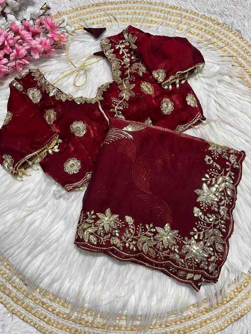 Fendy Satin Saree with Stitched Blouse 2026 Sequence Embroidery 4 <p dir="auto">Gorgeous Fendy Satin saree MP-629 with stitched blouse featuring 3mm multi sequence embroidery work on C-pallu and sequence butti throughout the body. Includes fully stitched multi sequence embroidery blouse (38-42) with beautiful moit lace detailing</p> Fendy Satin Saree with Stitched Blouse 2026 Sequence Embroidery - Image 4