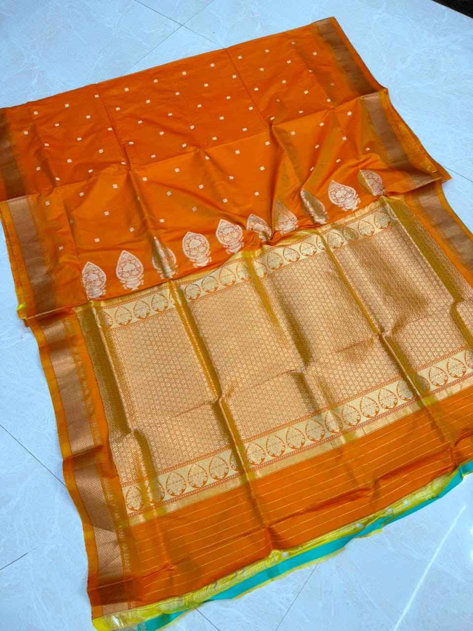 Handloom Rajmata Paithani Pure Silk Saree 2026 | Rich Pallu Shoulder Butta Running Blouse 3 Handloom Rajmata Paithani Pure Silk Saree featuring shoulder butta, rich pallu, and running blouse. Premium collection crafted for timeless traditional grace and festive celebrations. Handloom Rajmata Paithani Pure Silk Saree 2026 | Rich Pallu Shoulder Butta Running Blouse - Image 3