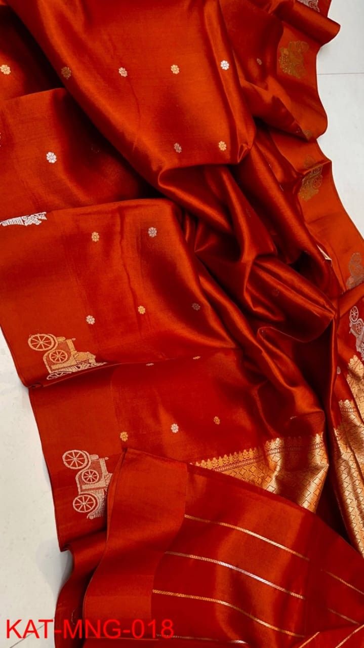 Raw Mangoo Silk Saree Pure Silk 2026 | Zari Weaving Border Mina Customized Color 7 Stunning Premium Pure Raw Mangoo Silk Saree with beautiful all over zari weaving and border mina. Customized in any color with Silk Mark Certificate for authentic elegance. Raw Mangoo Silk Saree Pure Silk 2026 | Zari Weaving Border Mina Customized Color - Image 7
