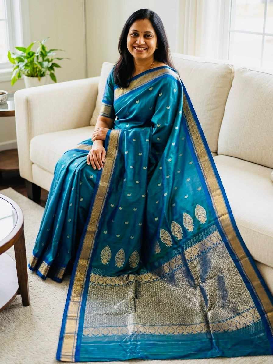 Handloom Rajmata Paithani Pure Silk Saree 2026 | Rich Pallu Shoulder Butta Running Blouse 2 Handloom Rajmata Paithani Pure Silk Saree featuring shoulder butta, rich pallu, and running blouse. Premium collection crafted for timeless traditional grace and festive celebrations. Handloom Rajmata Paithani Pure Silk Saree 2026 | Rich Pallu Shoulder Butta Running Blouse - Image 2