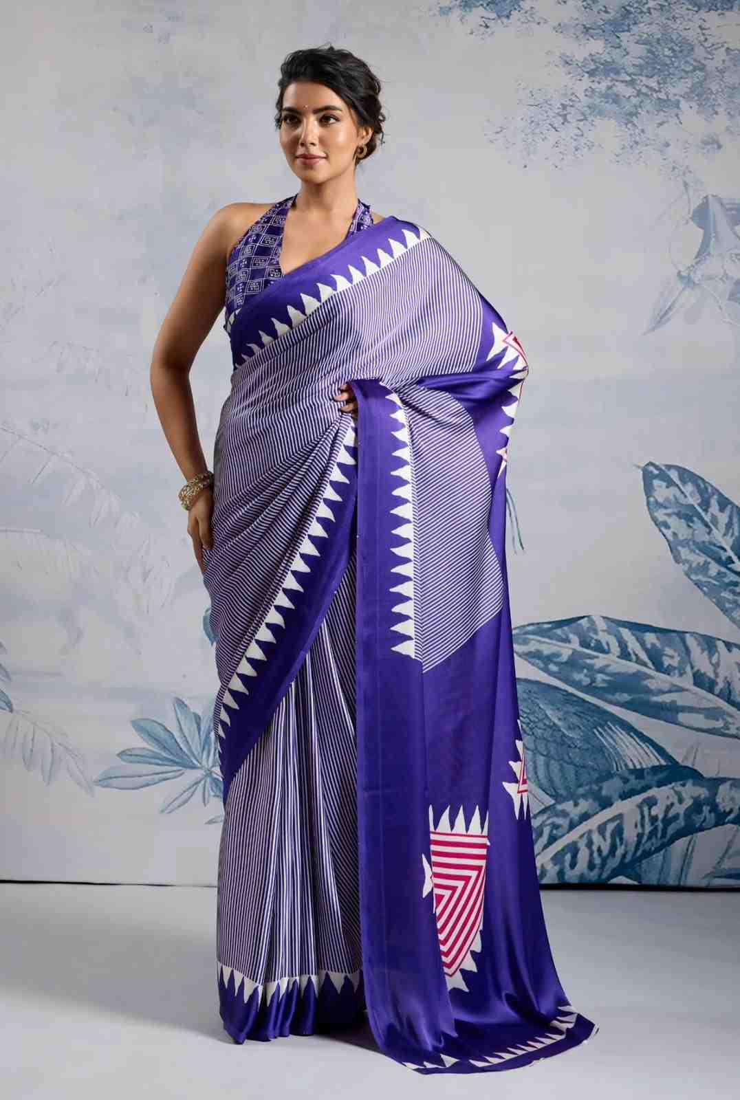 Modal silk digital print saree 2026 - Elegant Festive Drape | Youteek 4 Premium Modal Silk Digital Print Saree 2026 with 6.30m length and matching 0.9m digital print blouse. Vibrant designs without tassels for elegant festive drape. Limited flash sale stock! Modal silk digital print saree 2026 - Elegant Festive Drape | Youteek - Image 4