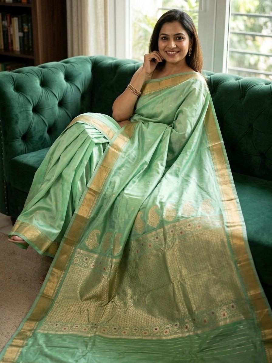 Handloom Rajmata Paithani Pure Silk Saree 2026 | Rich Pallu Shoulder Butta Running Blouse 1 Handloom Rajmata Paithani Pure Silk Saree featuring shoulder butta, rich pallu, and running blouse. Premium collection crafted for timeless traditional grace and festive celebrations. handloom rajmata paithani silk saree