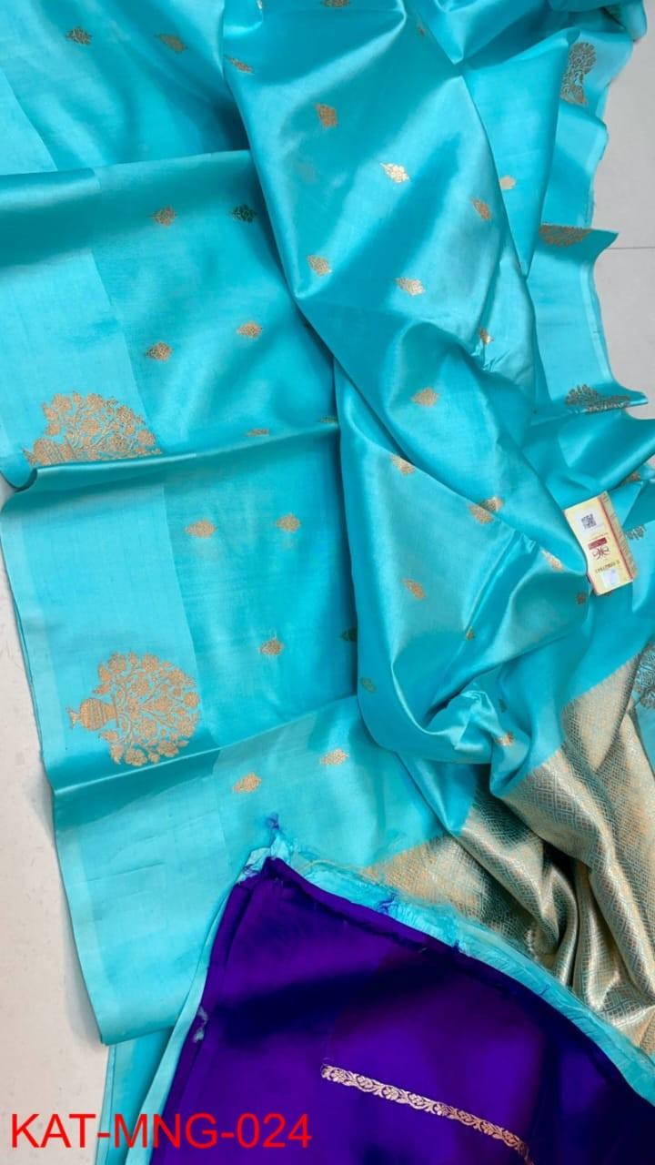 Raw Mangoo Silk Saree Pure Silk 2026 | Zari Weaving Border Mina Customized Color 2 Stunning Premium Pure Raw Mangoo Silk Saree with beautiful all over zari weaving and border mina. Customized in any color with Silk Mark Certificate for authentic elegance. Raw Mangoo Silk Saree Pure Silk 2026 | Zari Weaving Border Mina Customized Color - Image 2