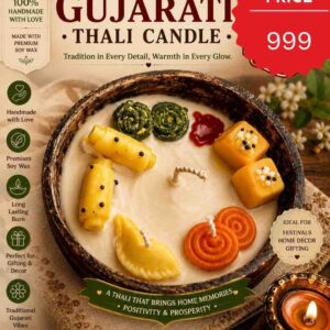 Gujarati Thali Food Shaped Candle