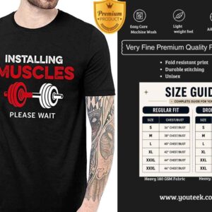 Installing Muscles Please Wait Tshirt