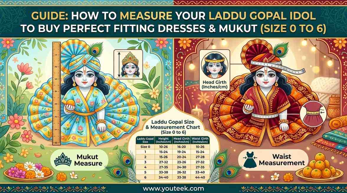 Laddu Gopal Size Chart: Essential Measurement Guide for Perfect Fit Dresses & Mukut 2026 1 Laddu Gopal Size Chart