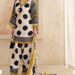 Printed Cotton Kurta Pant Dupatta Set with Heavy Tassel