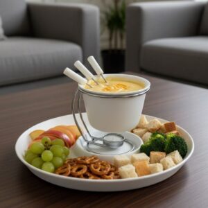 Porcelain Fondue Platter Set | Premium Multipurpose Serving Set