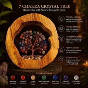 7 Chakra Crystal Tree in Wooden Frame