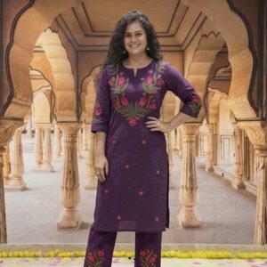 Aari Work Kurta Set
