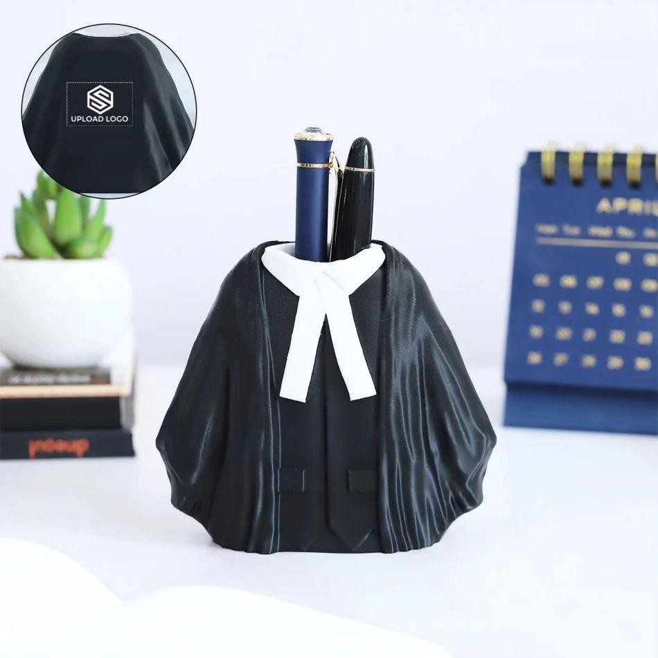 Customised Advocate Pen Stand | Name & Logo | Free Shipping 2 Customised Advocate Pen Stand in high quality plasto material. Size 5x4 inch. Any name and logo can be customised (CDR file needed for logo). Comes in box packing. Making time 1-2 days. Customised Advocate Pen Stand