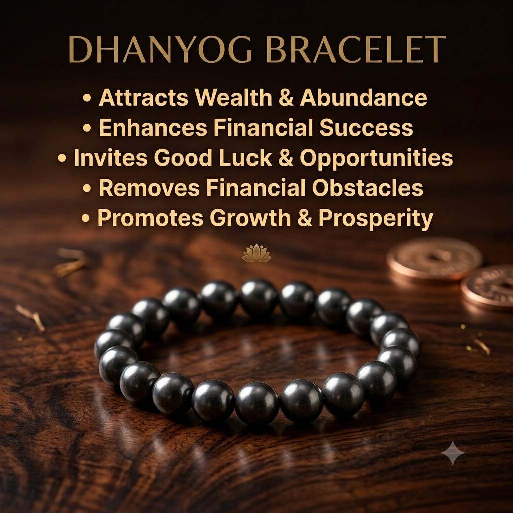 Dhan Yog Bracelet | Wealth Attraction & Abundance – Youteek 1 Powerful Dhan Yog Bracelet designed for wealth attraction, abundance and prosperity. Helps remove money blockages and boost financial confidence. Ideal for Reiki, manifestation and everyday wear. Dhan Yog Bracelet