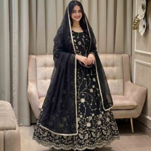 Faux Georgette Gown Set