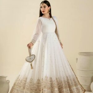 Pure Faux Georgette Gown Set