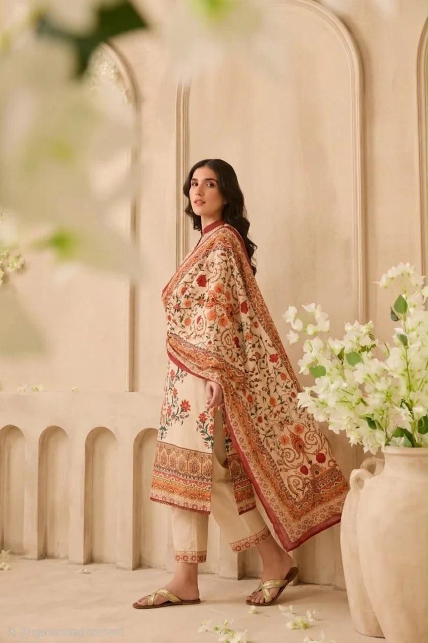 Soft Crepe Printed 3 Piece Suit | Fully Printed – Youteek 1 Soft Crepe Printed 3 Piece Suit – Finest soft crepe fully printed top, pants and dupatta (2.25 mtr). Top length 46 inches, pants 38 inches. Sizes M to XXL (38 to 44 chest). Limited pieces left. Ready to dispatch. Soft Crepe Printed 3 Piece Suit