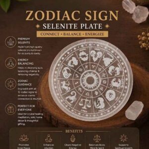 Zodiac Selenite Plate