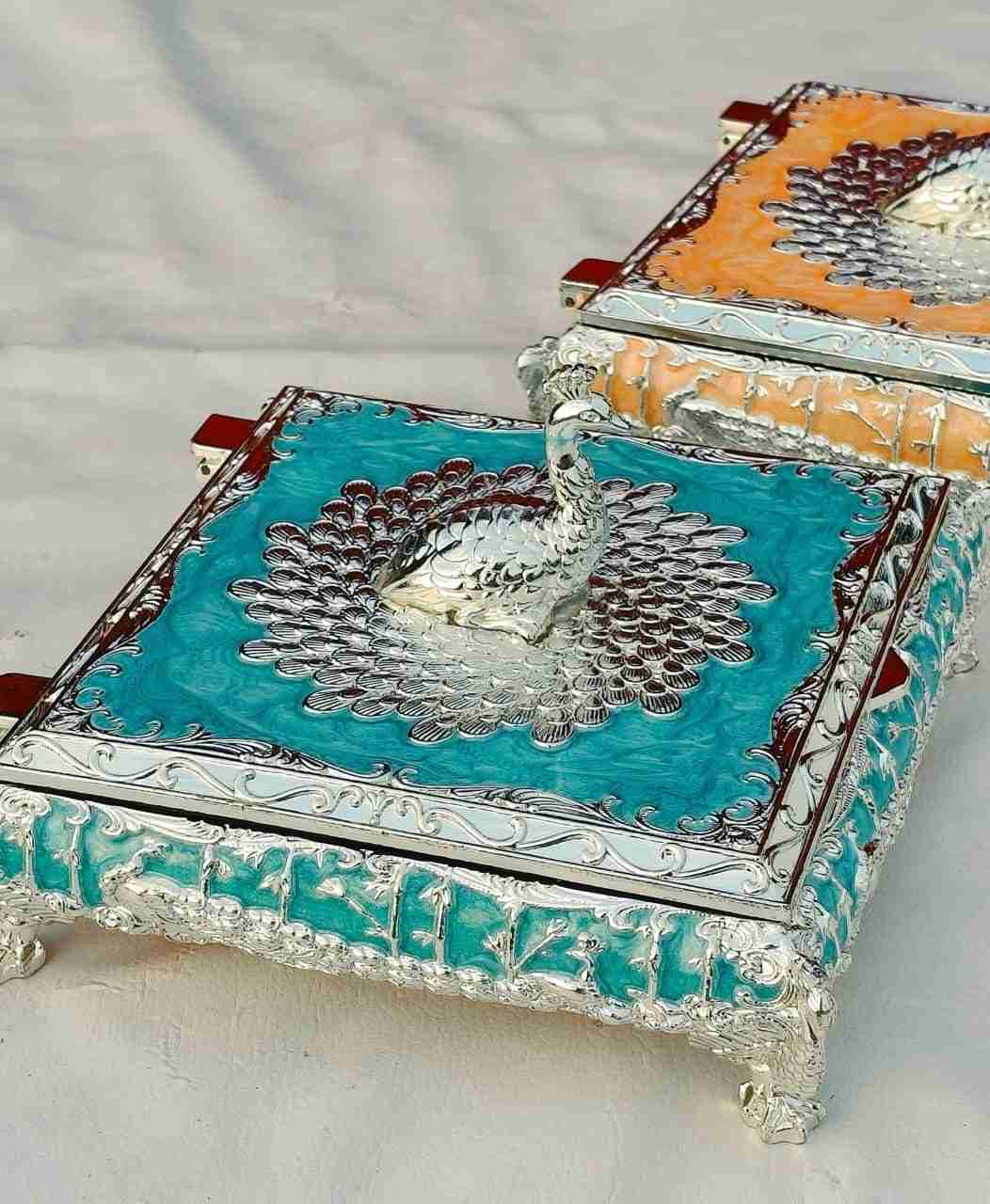 German Silver Enamel Dryfruit Box | Square 5 Inch 2 Pure German silver square dryfruit box with imported enamel finish. Available in 4 colours. Size 5 inch. Cardboard box pack. MOQ 1 piece. German Silver Enamel Dryfruit Box | Square 5 Inch