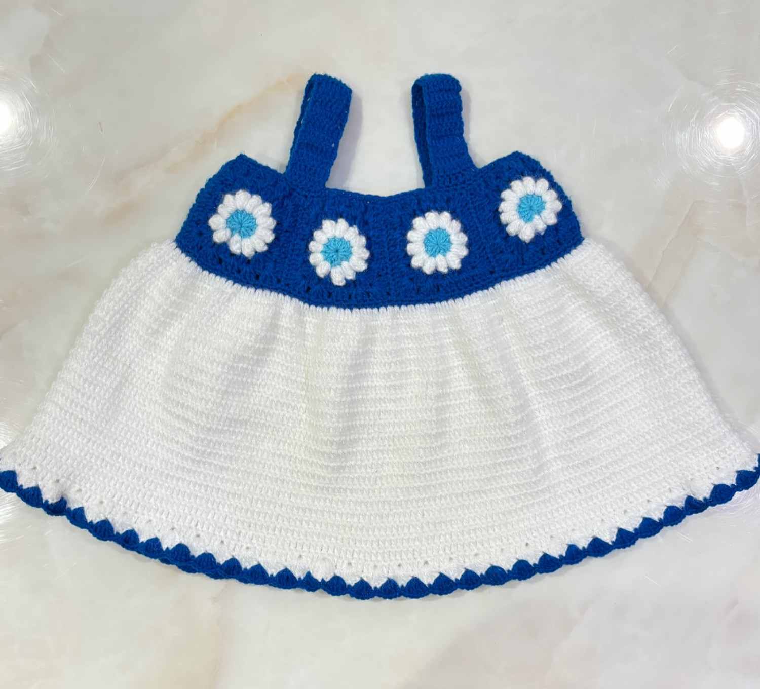 Handmade Crochet Baby Frock | 6 Months to 5 Years 8 Charming Handmade Crochet Baby Frock hand-knitted with skin-friendly, soft yarn. Designed for ages 6 months up to 5 years with vibrant color palettes, customizable fittings, and dispatch within 4–5 working days. Handmade Crochet Baby Frock | 6 Months to 5 Years