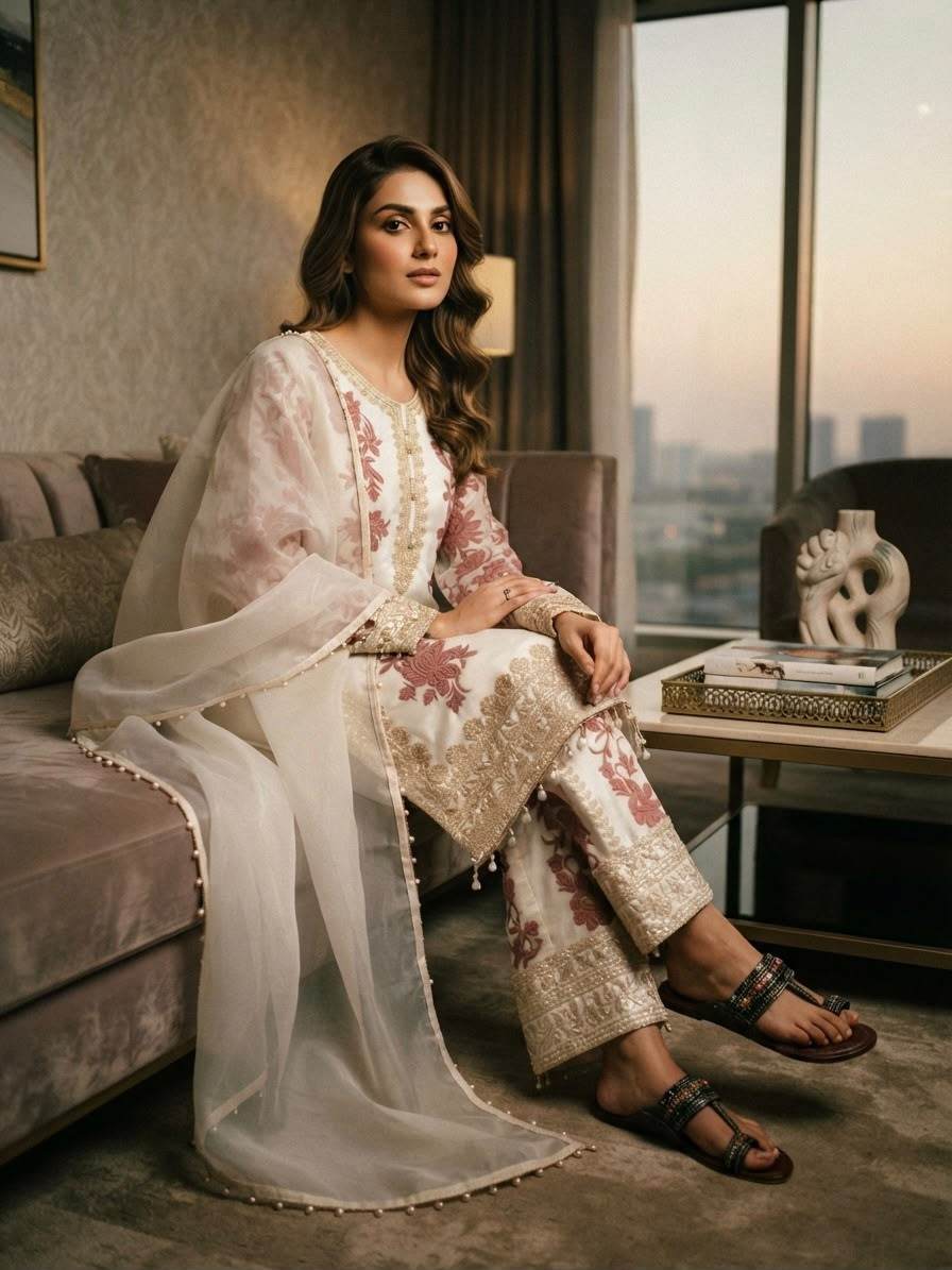 Heavy Star Georgette Top Plazzo & Dupatta Set 3 Designer party wear heavy star georgette top plazzo & dupatta set with heavy 3 mm sequence embroidery and micro cotton inner. Fully stitched in sizes M, L, XL, XXL. Heavy Star Georgette Top Plazzo & Dupatta Set | Code PD1157