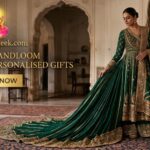 Royal Awadhi Farshi pajama silhouette with heavy resham embroidery and sweeping floor train