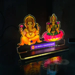 Acrylic Ganesh Lakshmi Lamp