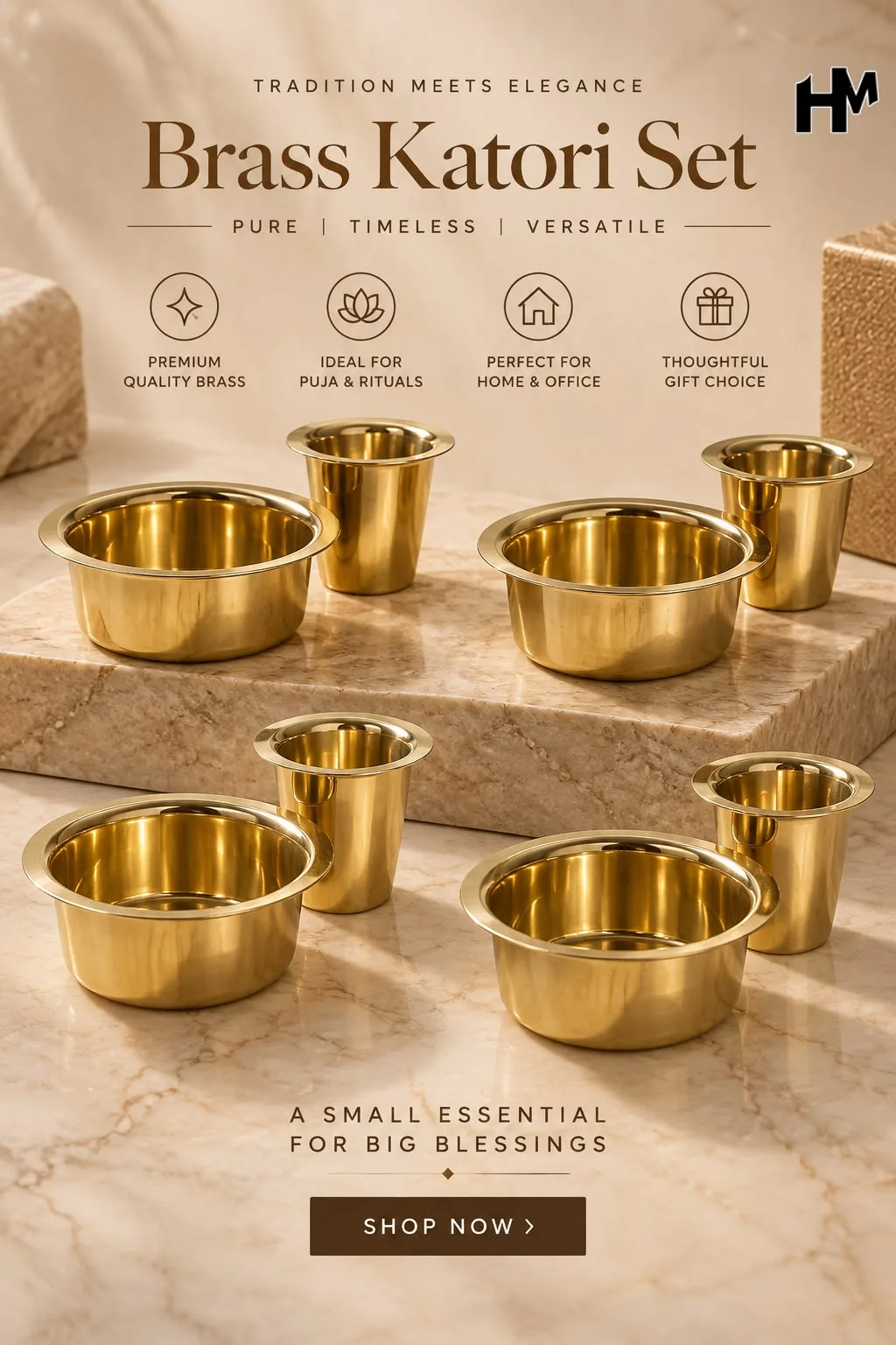 Brass Dabbara Katori + Glass Set | Pack of 4 1 Brass Dabbara Katori + Glass Set β Pack of 4. Elegant brass utensils for daily needs with aesthetic setup. Perfect for home styling. Brass Dabbara Katori Glass Set