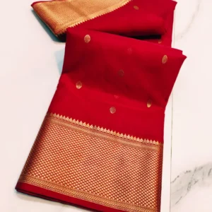 bridal chanderi katan silk saree