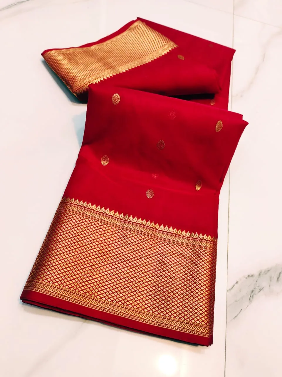 Bridal Chanderi Katan Silk Saree | Original Pure Handloom | Youteek 1 Original bridal handloom Chanderi katan silk saree in pure silk with rich zari work. Light heritage drape for wedding and festive wear. Free shipping across India. bridal chanderi katan silk saree